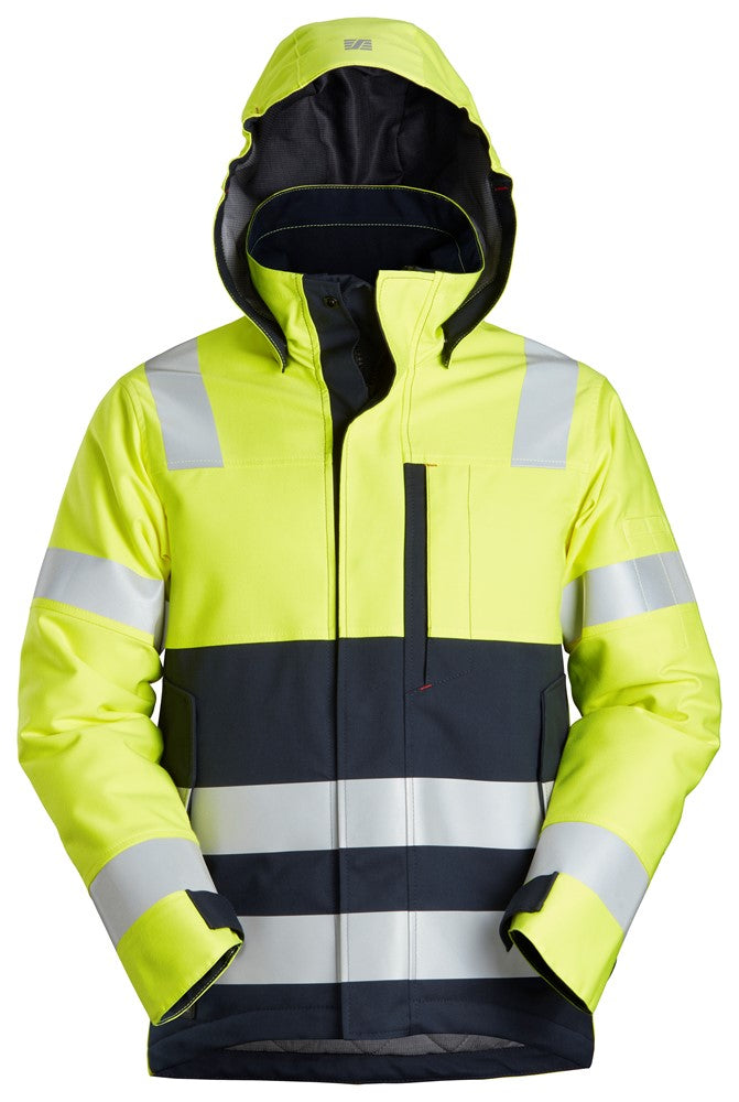 Snickers 1163 ProtecWork, Insulated Hood Jacket, High-Vis Class 3