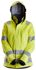 Snickers 1167 ProtecWork, Women's Waterproof Insulated Hood Jacket, High-Vis Class 3