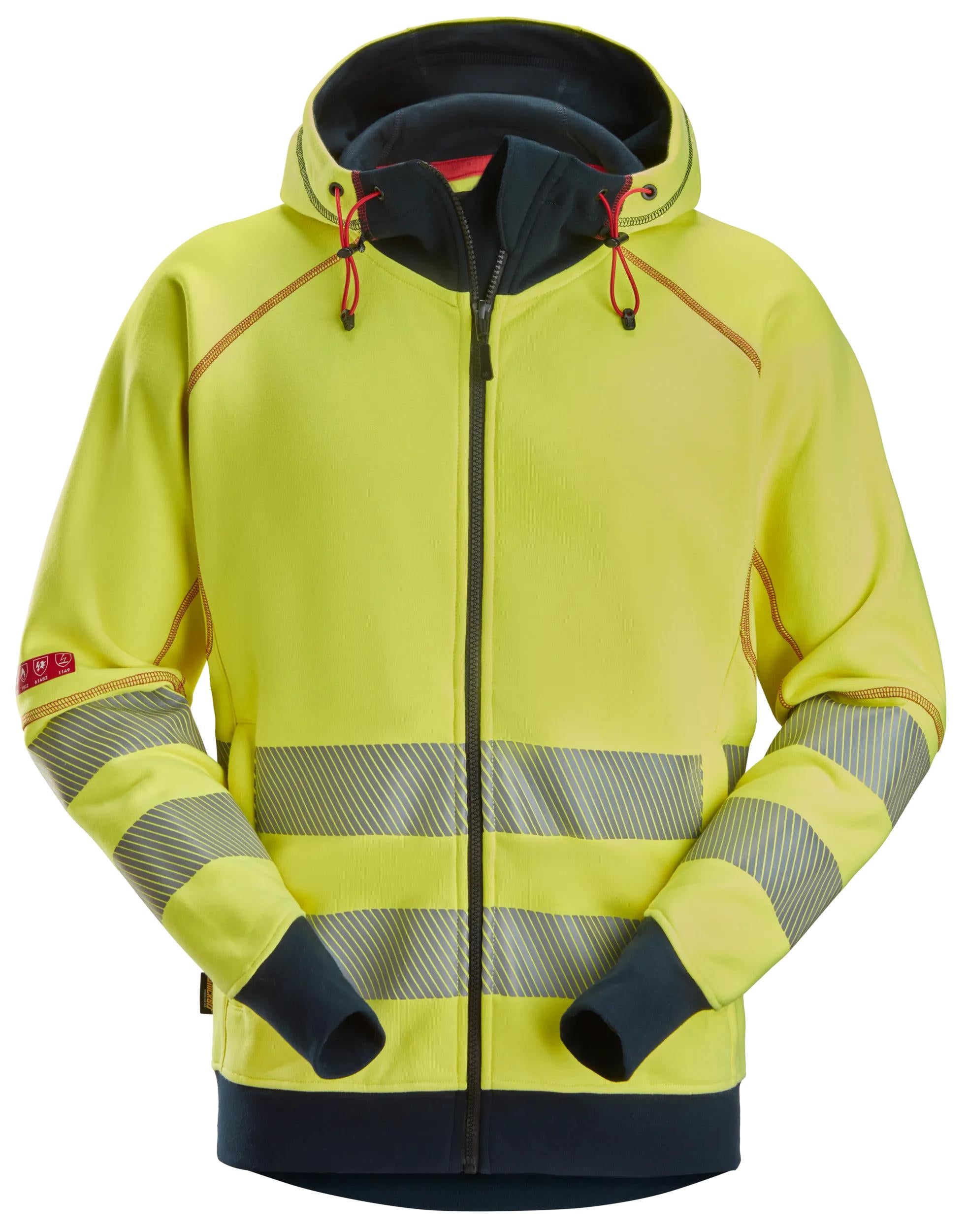 Snickers 2866 ProtecWork, Arc Full Zip Hoodie, High-Vis Class 3/2