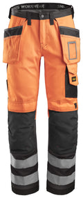 Snickers 3233 High-Vis Holster Pockets Trousers Class 2