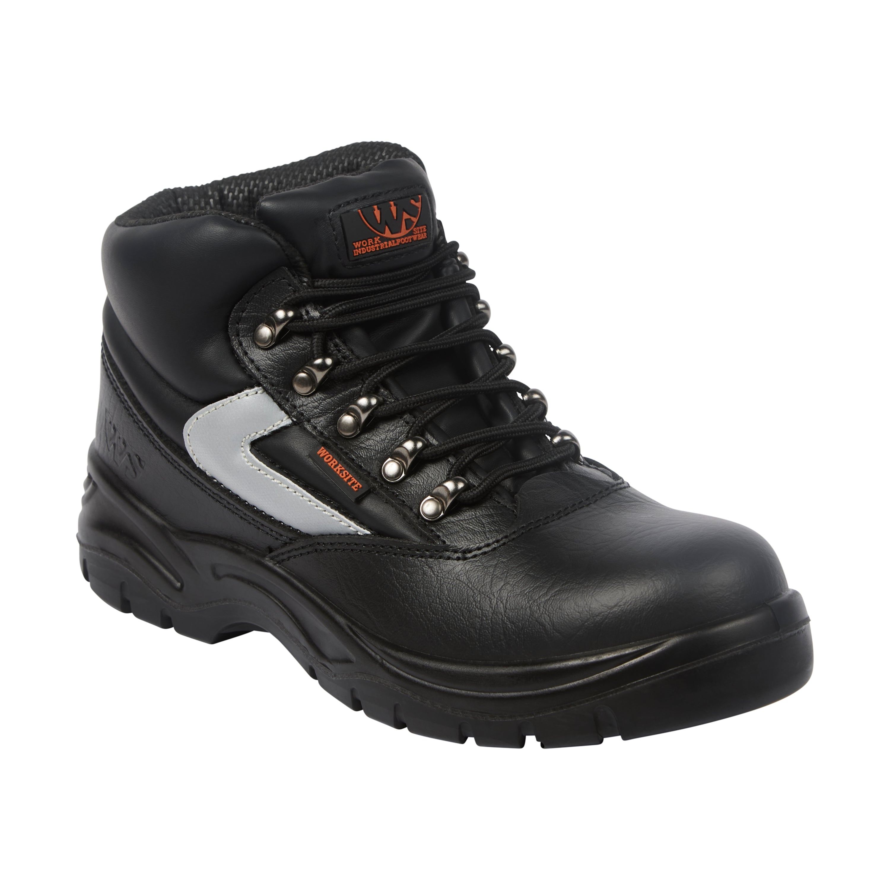 Work Site SS601SM Black Mid-Cut Safety Boot