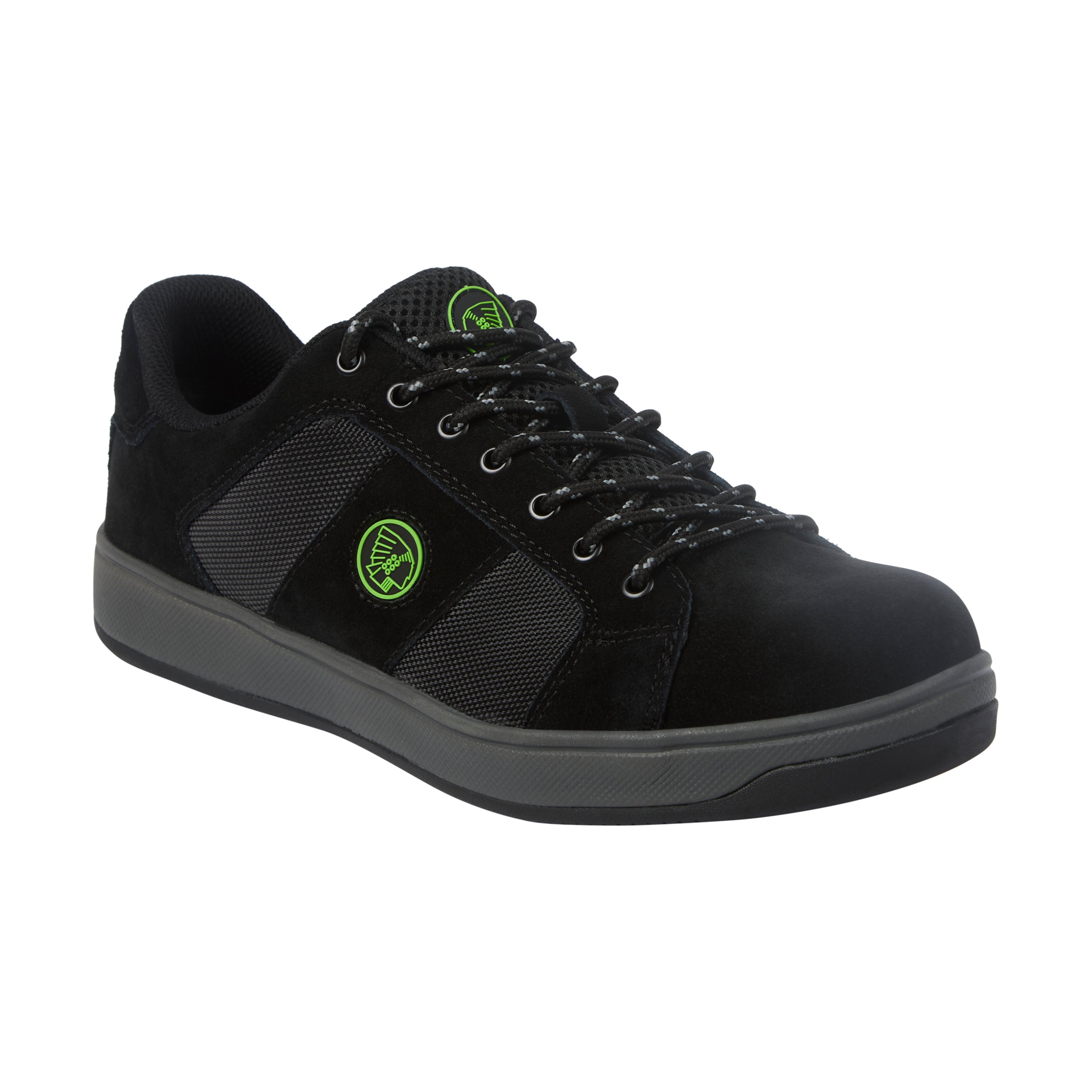 Apache KICK   Black Suede Cup Sole Safety Trainer