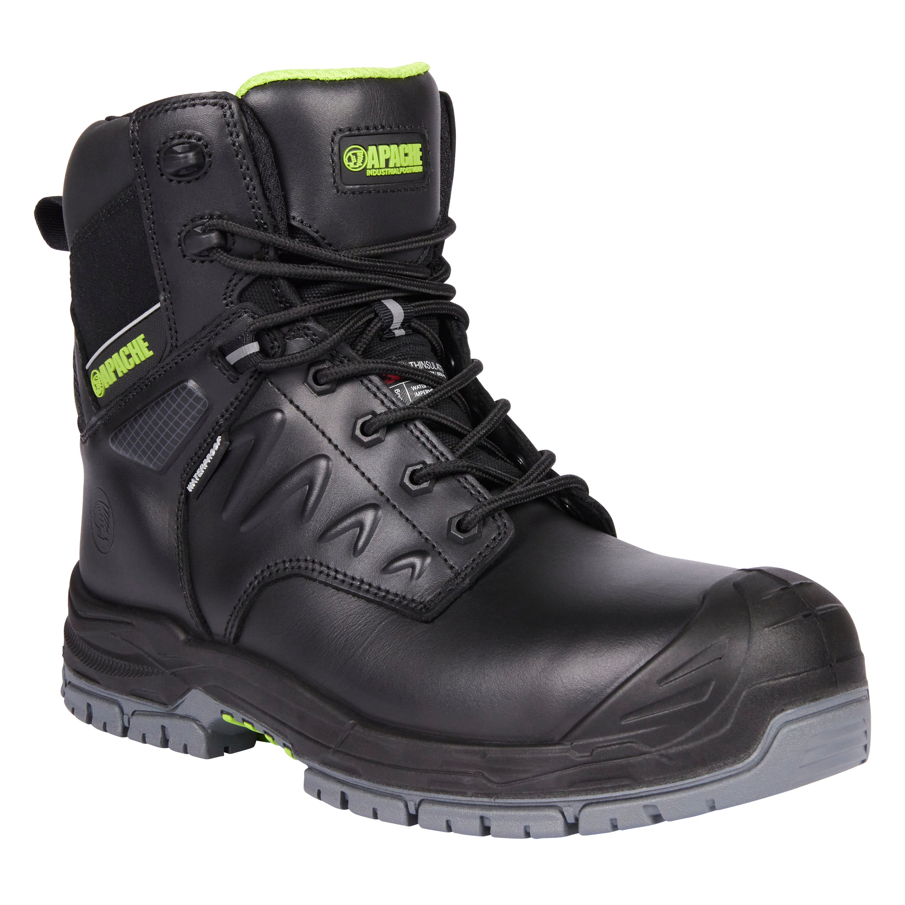 Apache Chilliwack Side Zip Black Waterproof Boot - GTS Outsole