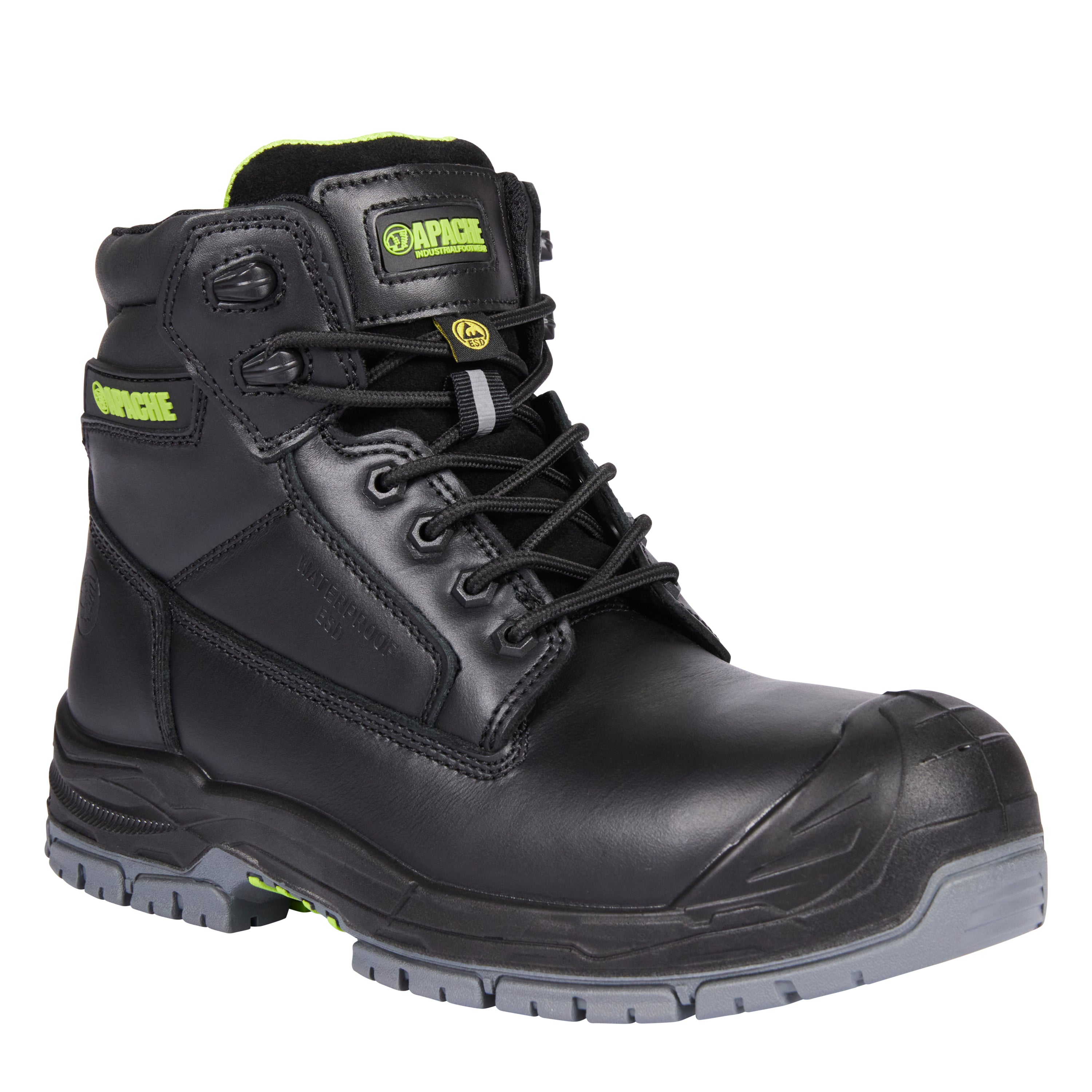 Apache Cranbrook Black Waterproof ESD Safety Boot - GTS Outsole