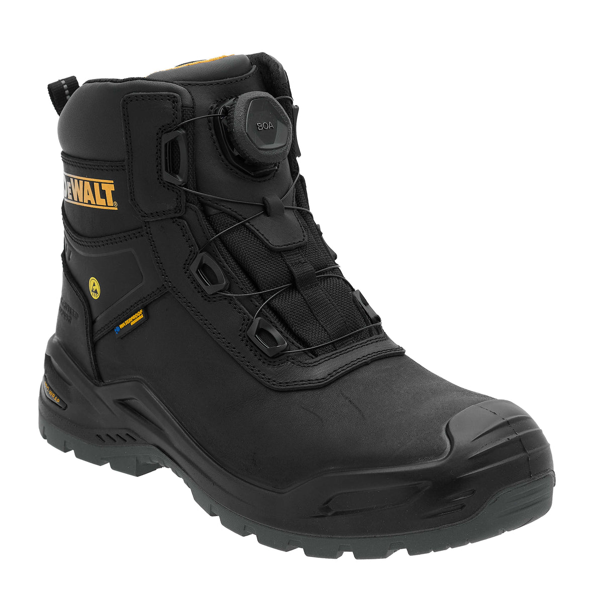 DeWalt® Lander Men's Waterproof Safety Boots With BOA® Fit System, Nubuck Leather.
