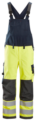 Snickers 6060 ProtecWork, Bib & Brace Trousers, High-Vis Class 2