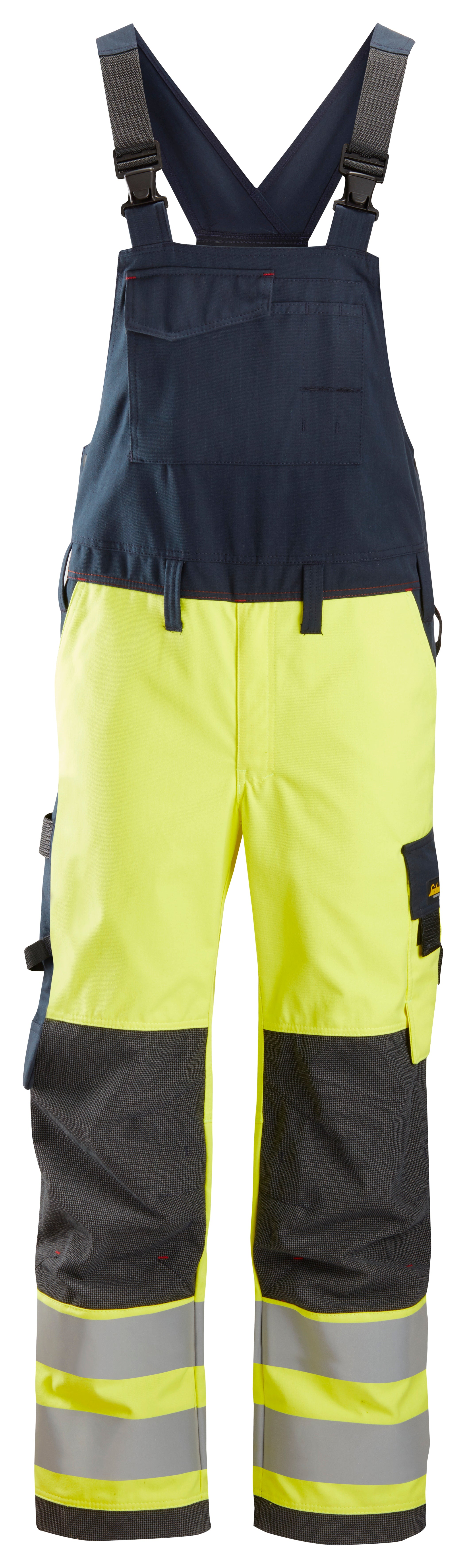 Snickers 6060 ProtecWork, Bib & Brace Trousers, High-Vis Class 2