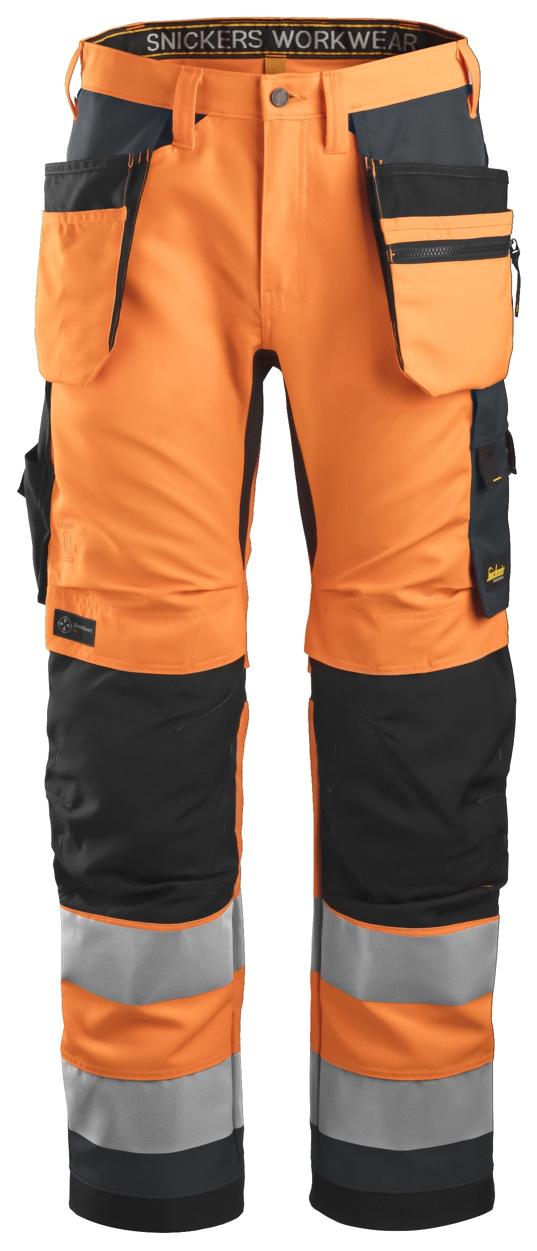 Snickers 6230 AllroundWork, High-Vis Work Trousers+ Holster Pockets Class 2