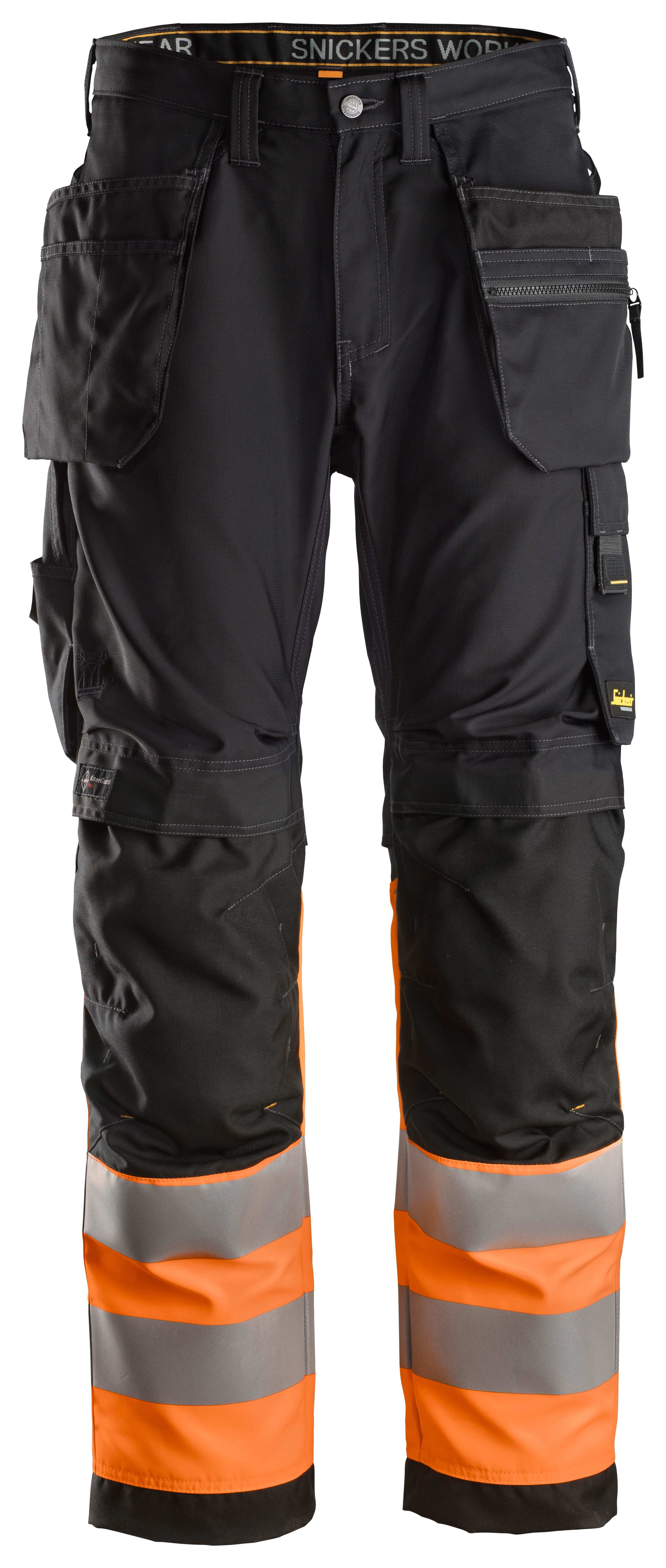 Snickers 6233 AllroundWork, High-Vis Work Trousers+ Holster Pockets Class 1