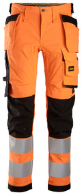 Snickers BLA High-Vis Class 2, Stretch Trousers Holster Pockets