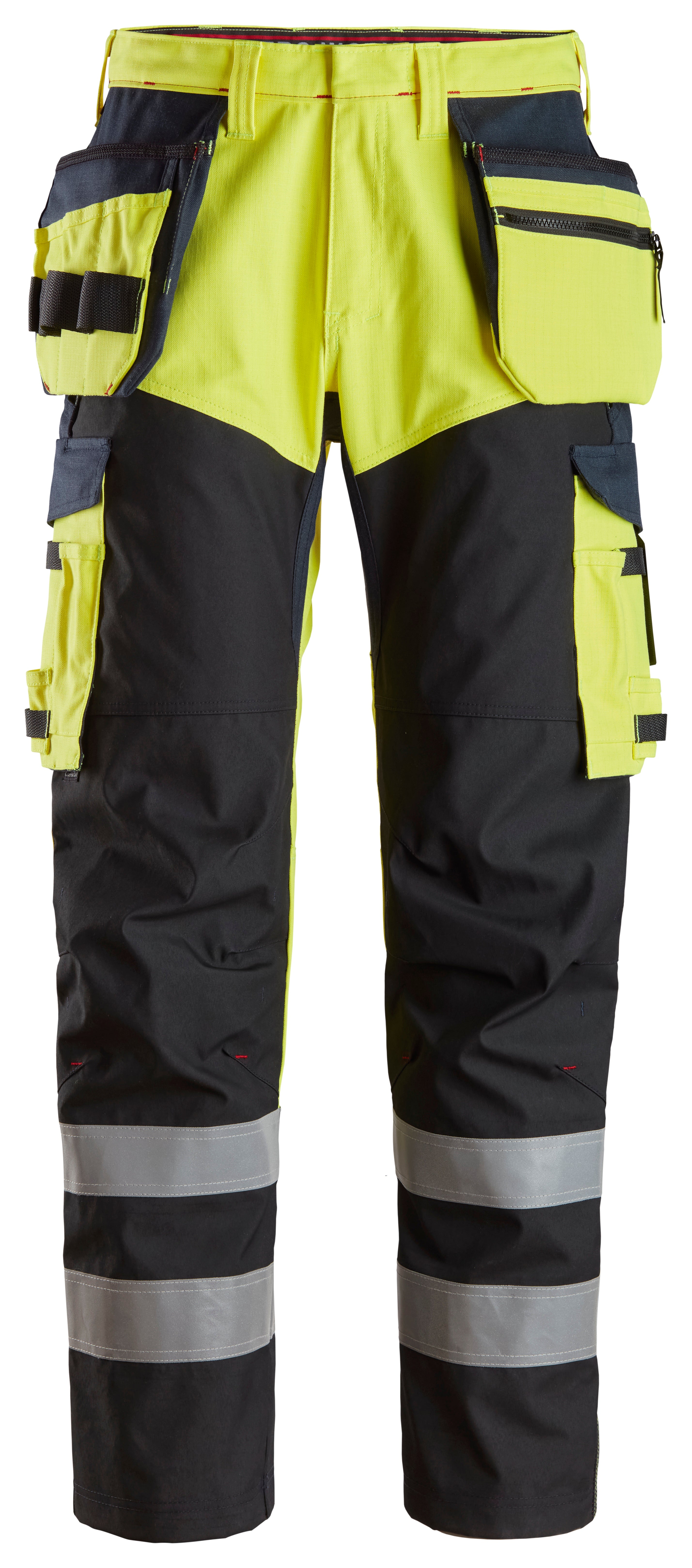 Snickers 6265 ProtecWork, Trousers Reinforced Front of Leg, Holster Pockets High-Vis Class 1