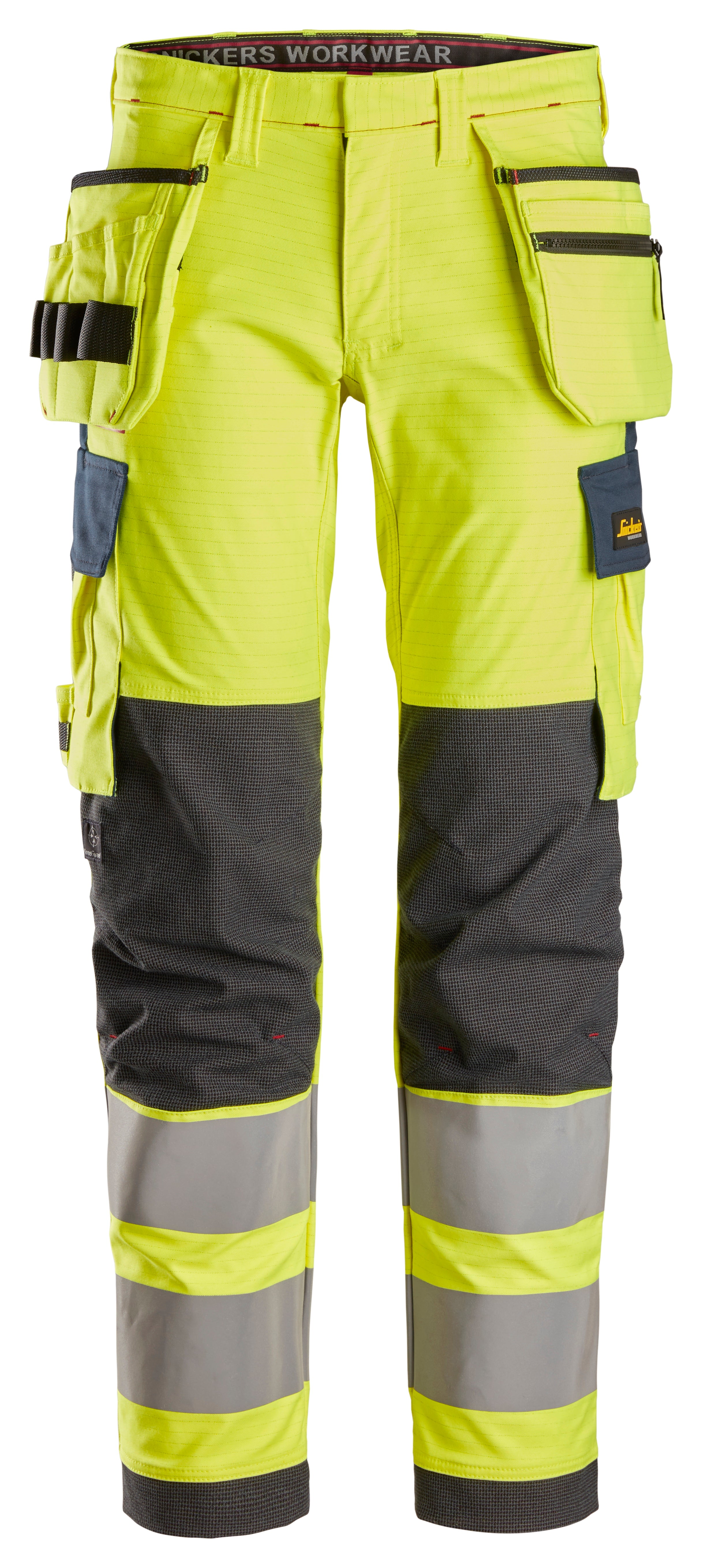 Snickers 6268 ProtecWork, Stretch Work Trousers Holster Pockets, High-Vis Class 2