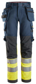 Snickers 6274 ProtecWork, Stretch Work Trousers Holster Pockets, High-Vis Class 1