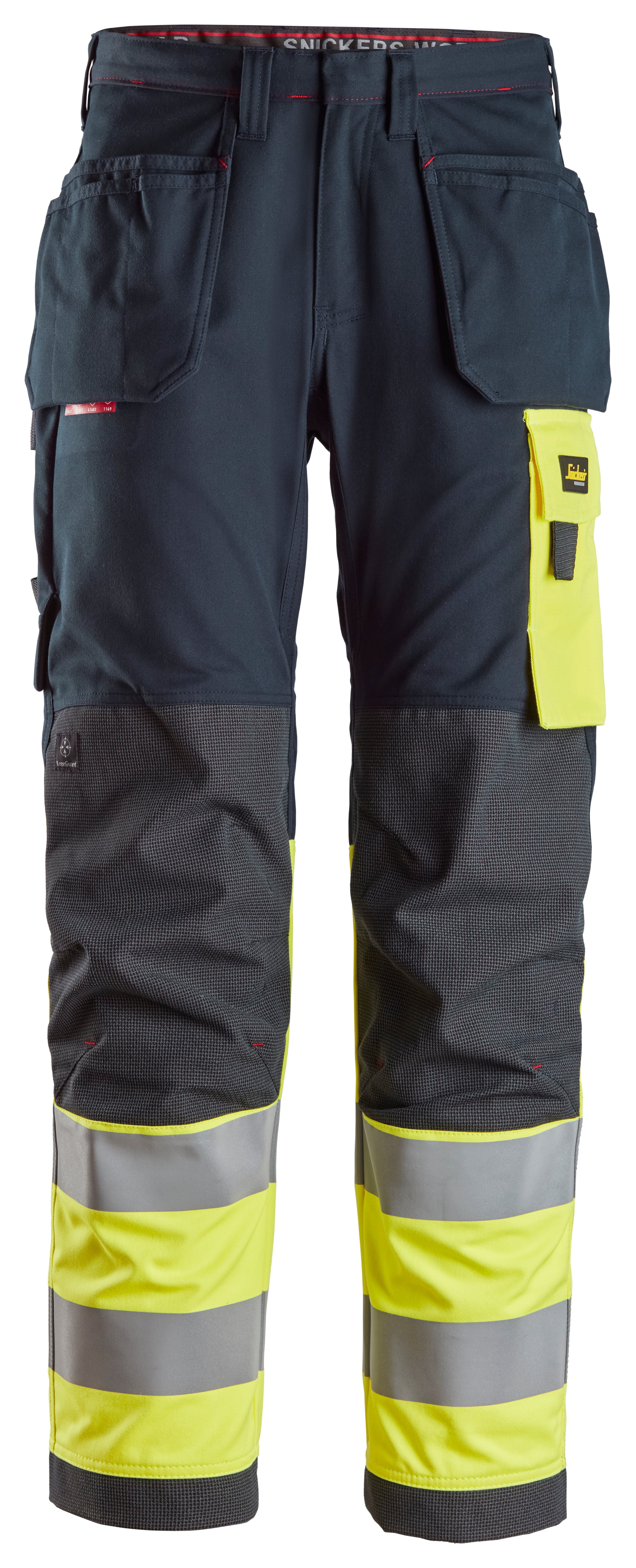 Snickers 6276 ProtecWork, Work Trousers Holster Pockets, High-Vis Class 1