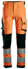 Snickers 6343 High-Vis, Class 2 Stretch Trousers