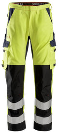 Snickers 6364 ProtecWork, Trousers Reinforced Shin, High-Vis Class 2
