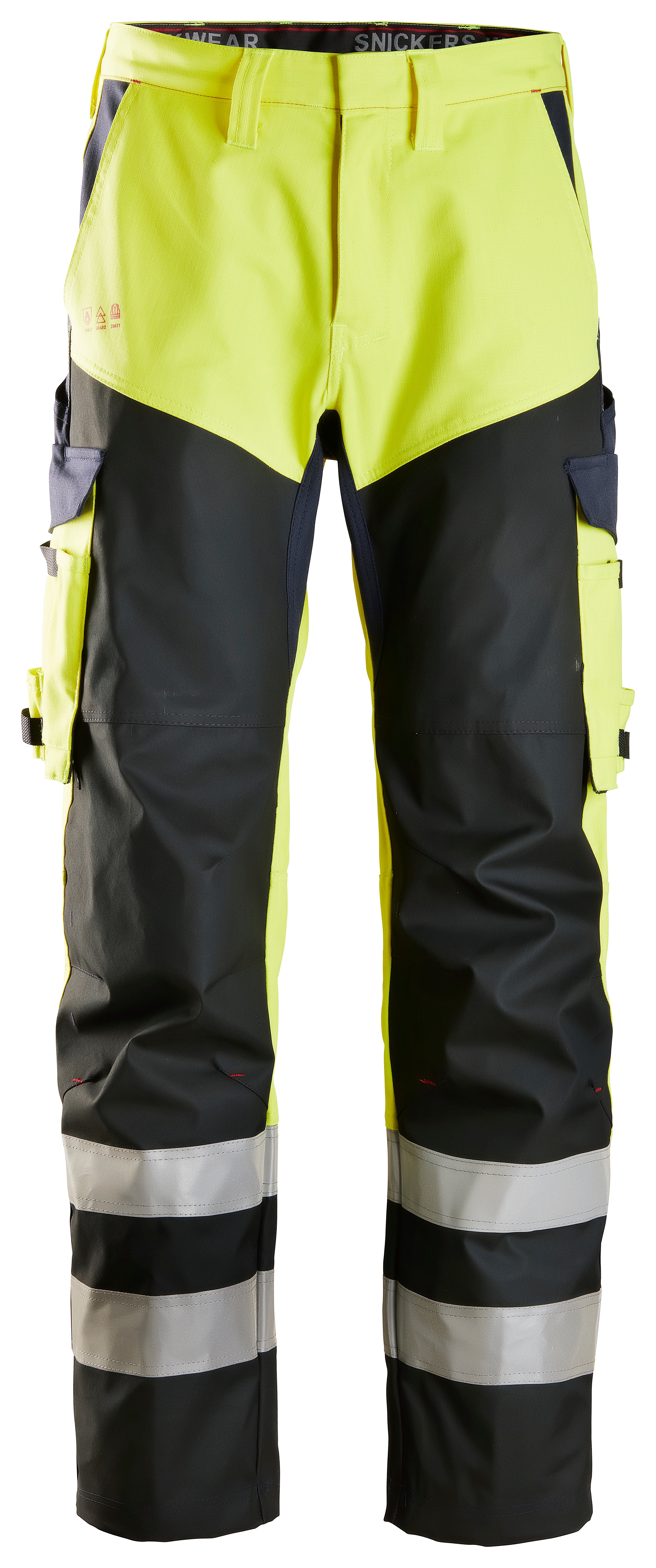 Snickers 6365 ProtecWork, Trousers Reinforced front of leg, High-Vis Class 1