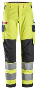 Snickers 6368 Protecwork, Stretch Work Trousers, 
 High-Vis Class 2