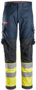 Snickers 6374 ProtecWork, Stretch Work Trousers, High-Vis Class 1