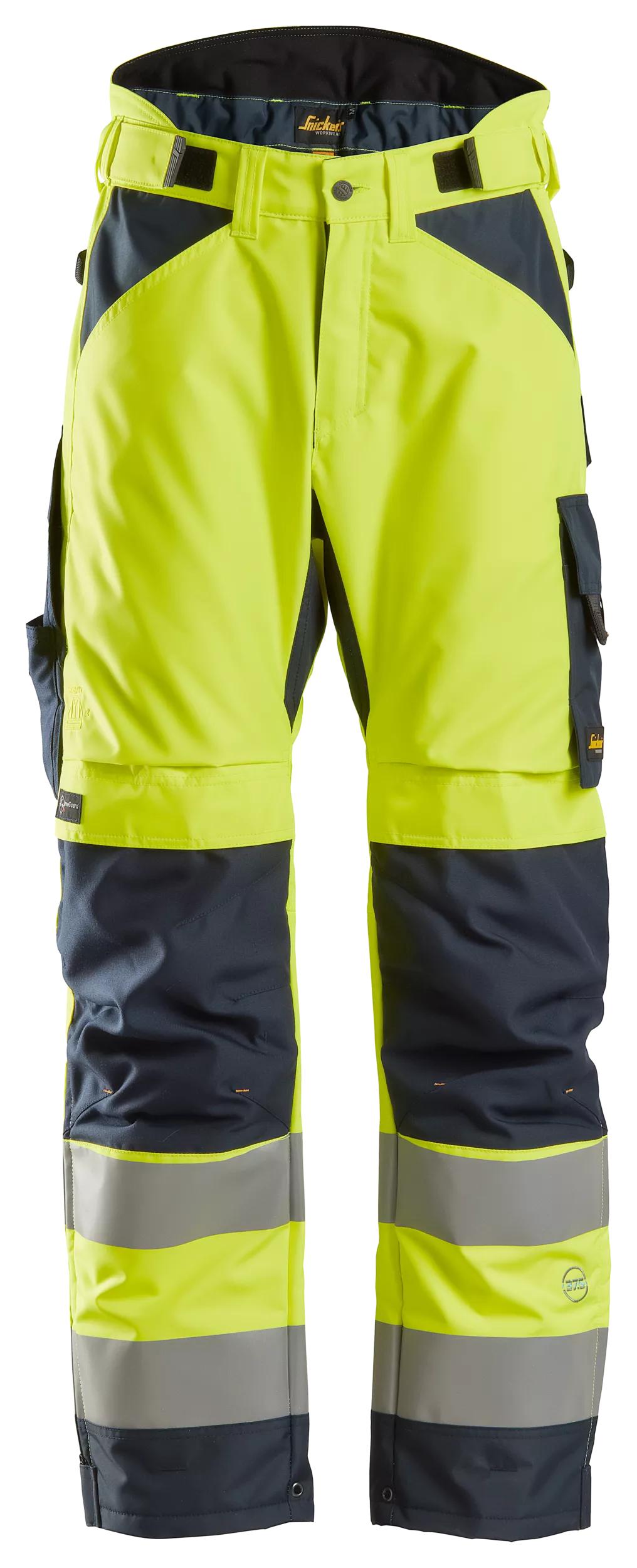 Snickers 6639 AllroundWork, High-Vis 37.5® Insulated Trousers+ Class 2