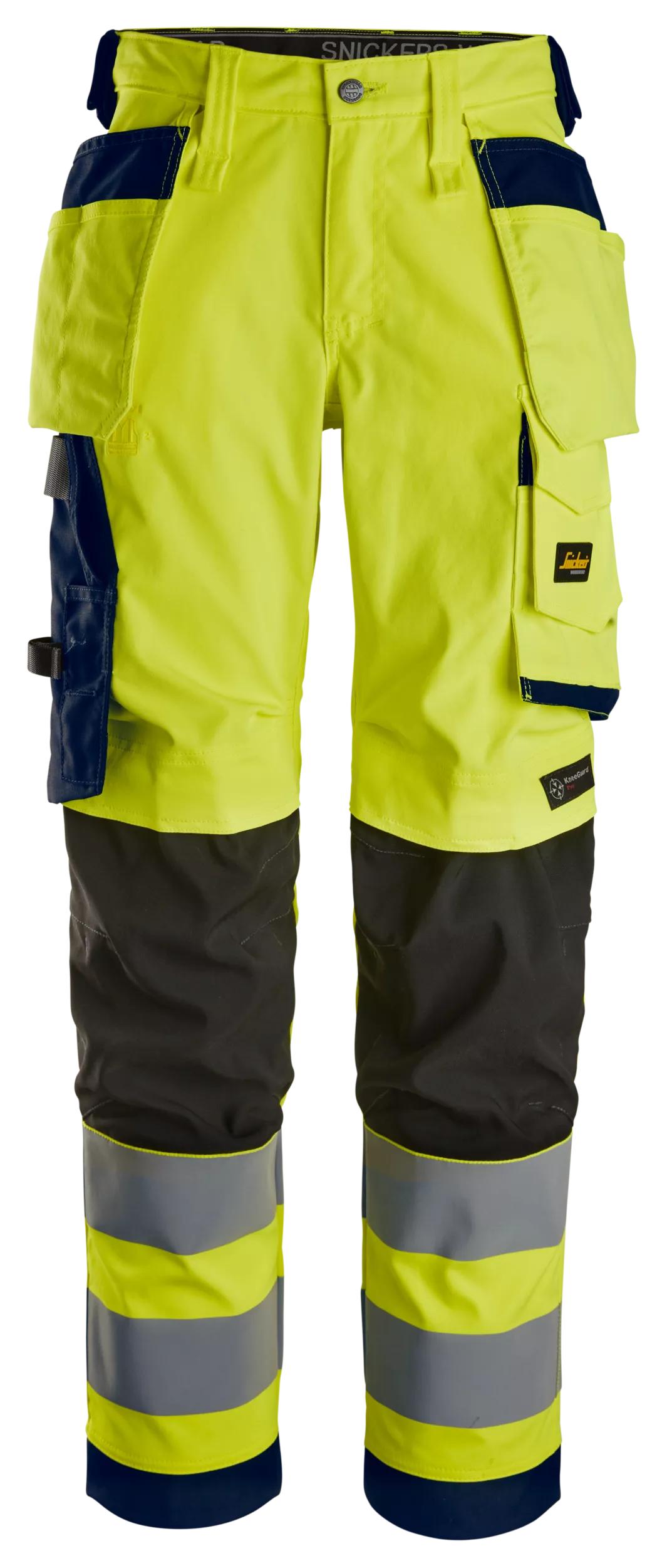 Snickers 6743 High-Vis Class 2 Women's Stretch Trousers Holster Pockets