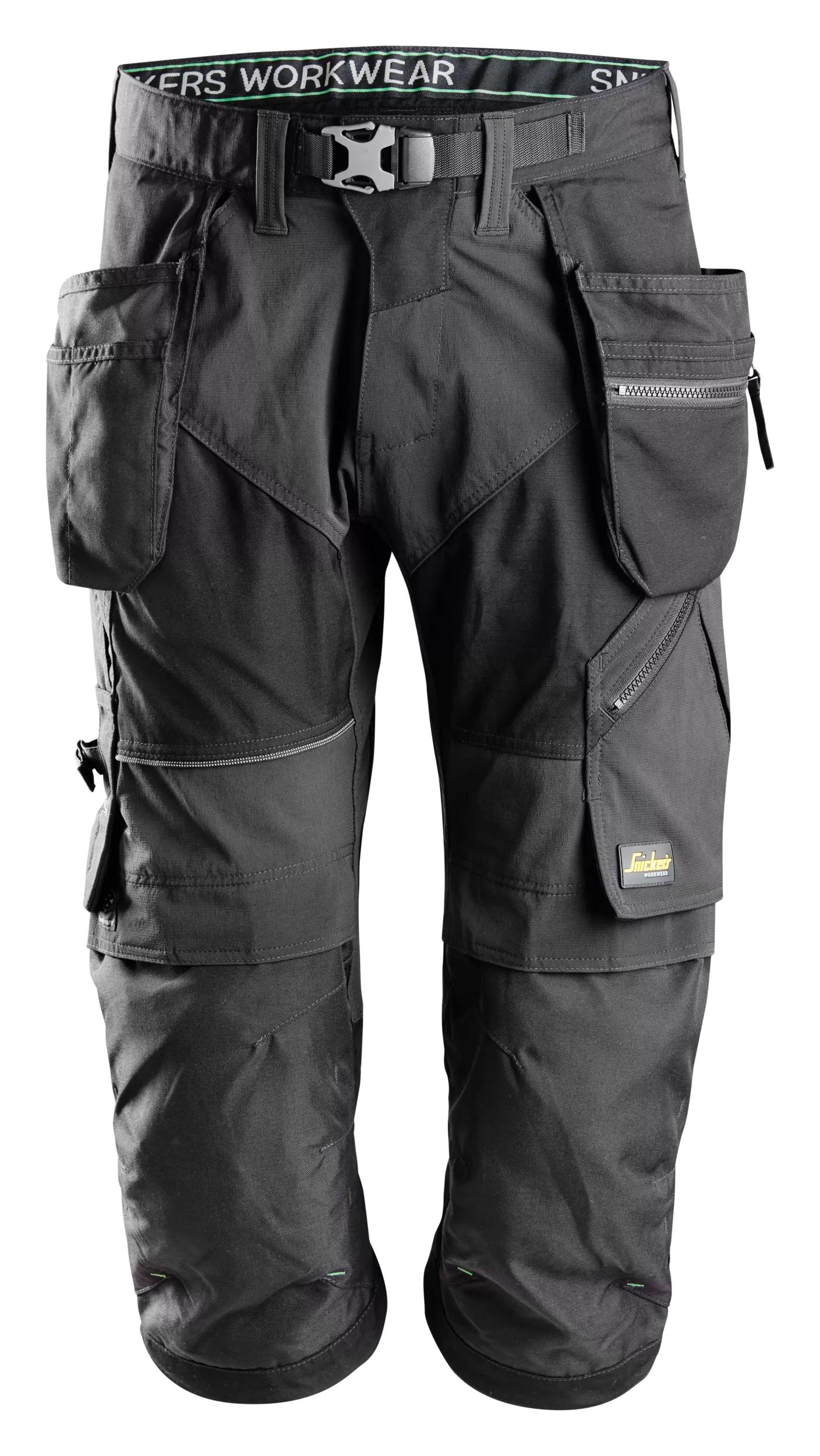 Snickers 6905 FlexiWork, Work Pirate Trousers+ Holster Pockets