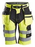 Snickers 6933 FlexiWork, High-Vis Shorts+ Holster Pockets Class 1