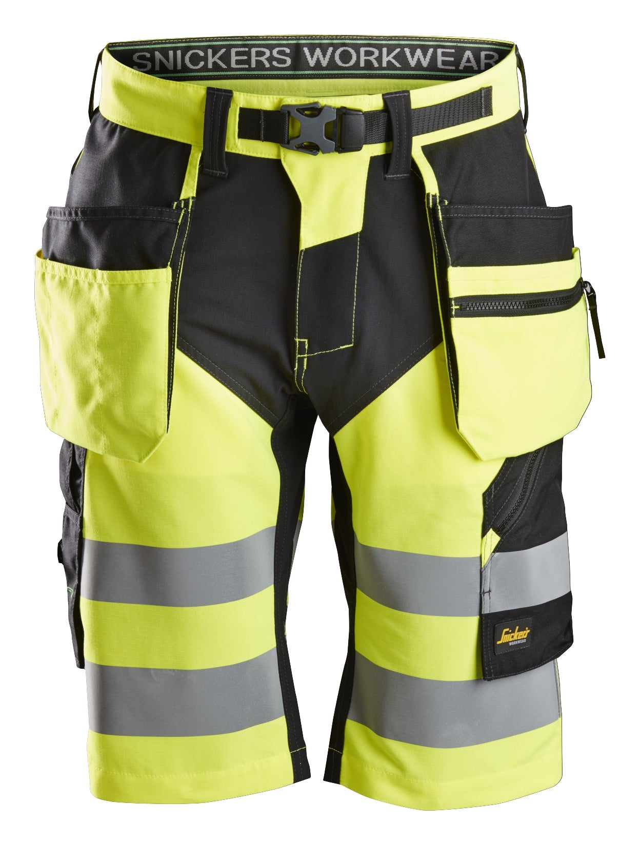 Snickers 6933 FlexiWork, High-Vis Shorts+ Holster Pockets Class 1