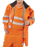 Beeswift Elsener Hi-Vis 7-In-1 Jacket And Bodywarmer Waterproof. (Each)