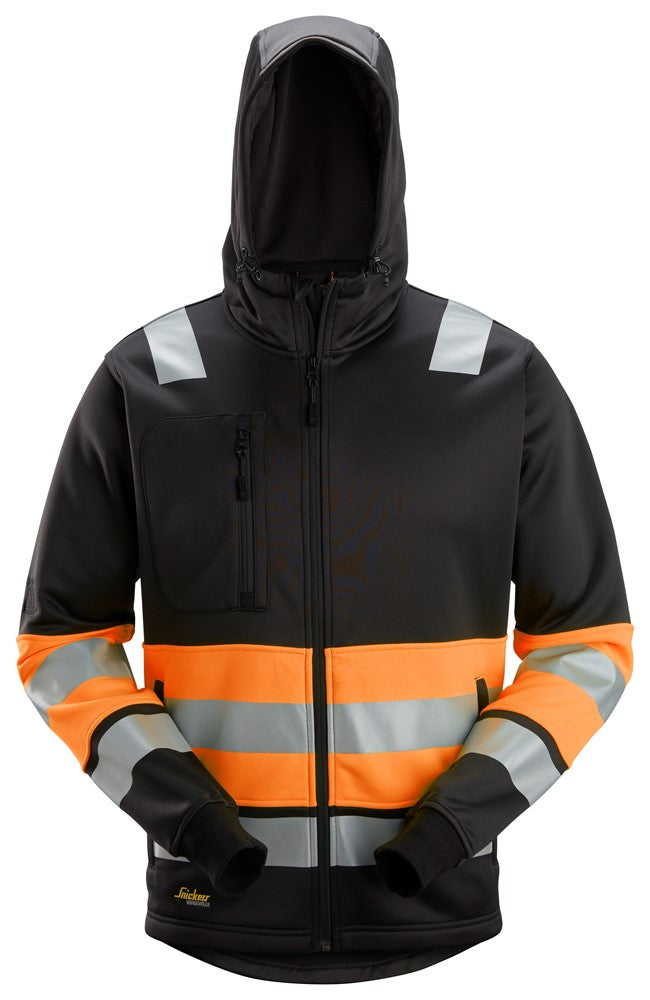 Snickers 8038 High-Vis Class 1 Full Zip Hoodie