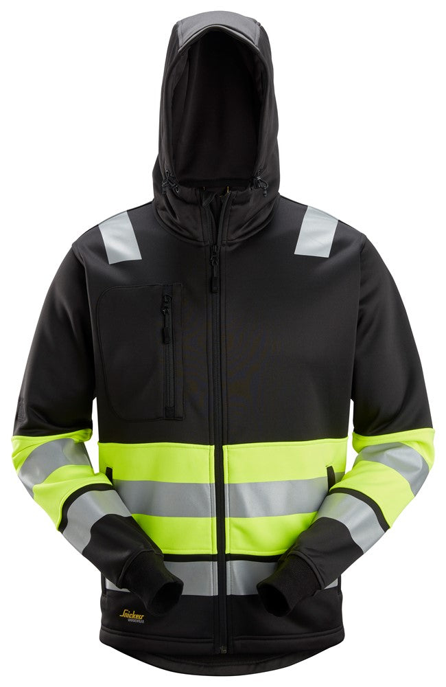 Snickers 8038 High-Vis Class 1 Full Zip Hoodie