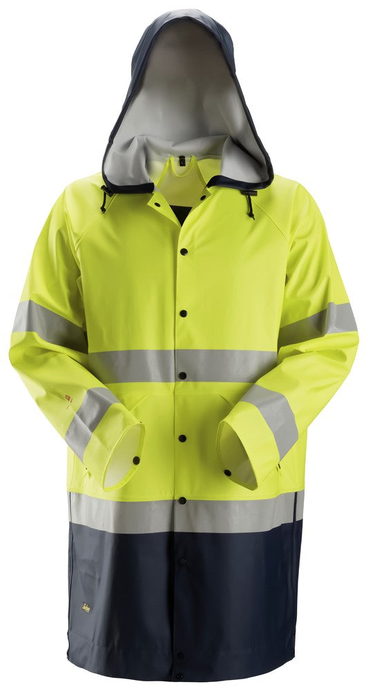 Snickers 8261 ProtecWork, Rain Jacket PU, High-Vis Class 3
