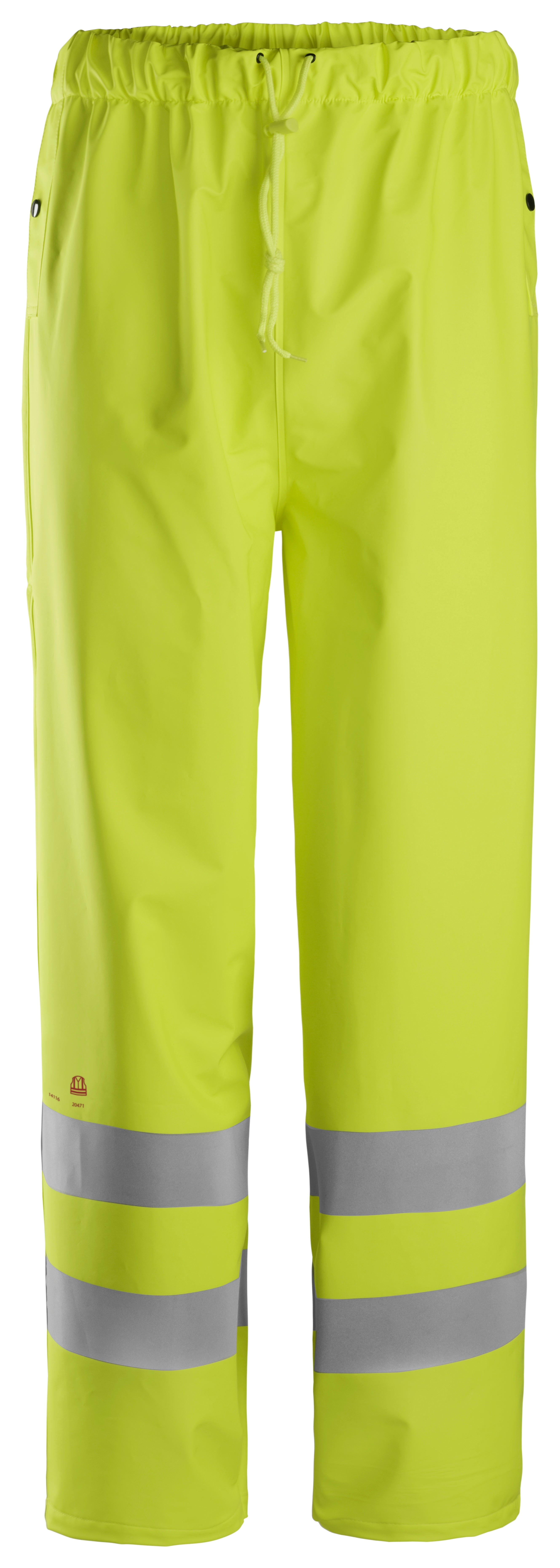 Snickers 8267 ProtecWork, Rain Trousers PU, High-Vis Class 2