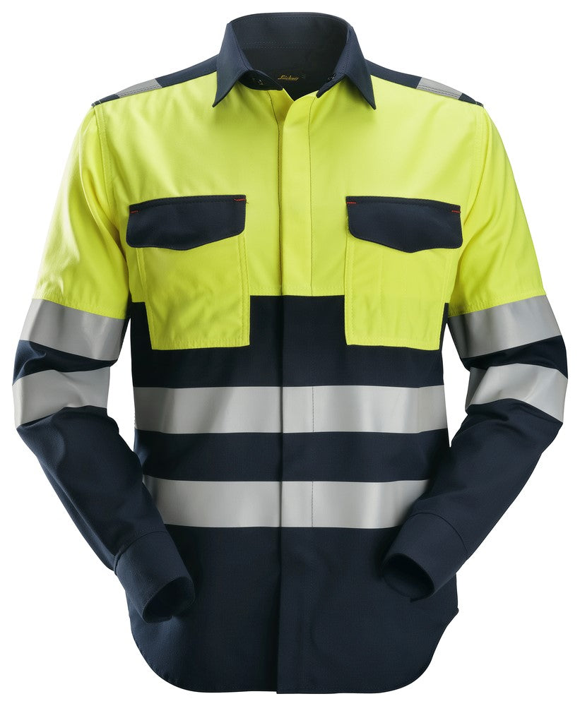 Snickers 8560 ProtecWork, Long Sleeve Shirt, High-Vis Class 1