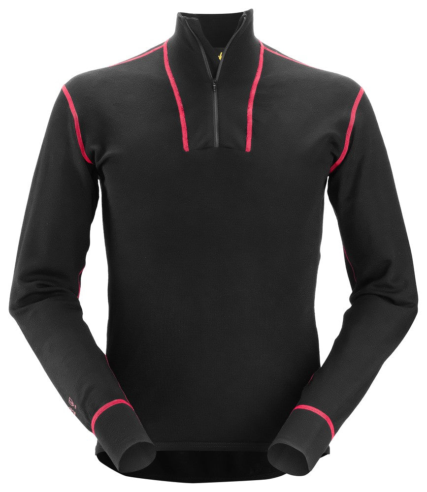Snickers 9462 ProtecWork, Half Zip Wool Long Sleeve Shirt