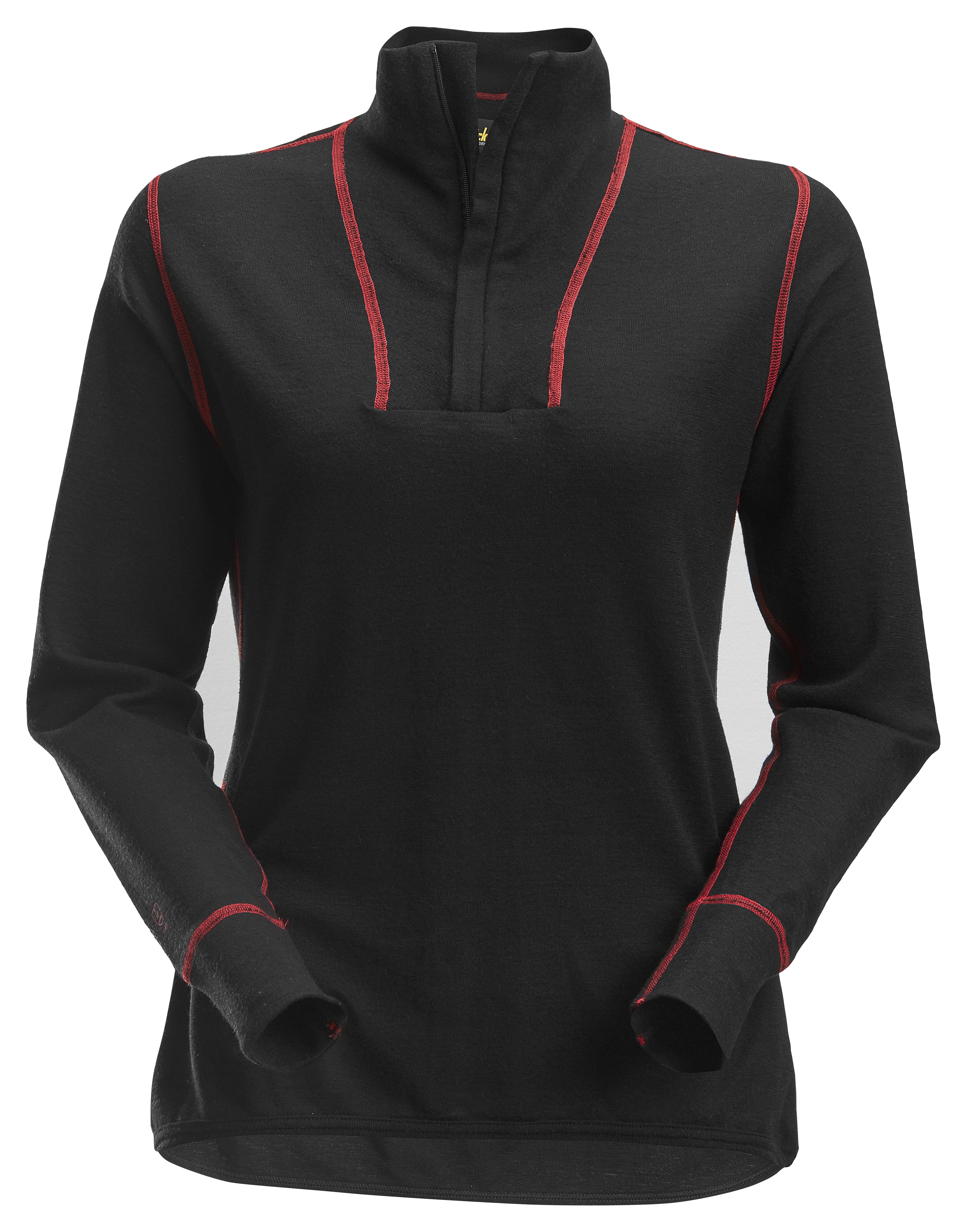 Snickers 9476 ProtecWork, Women's Half Zip Wool Long Sleeve Shirt