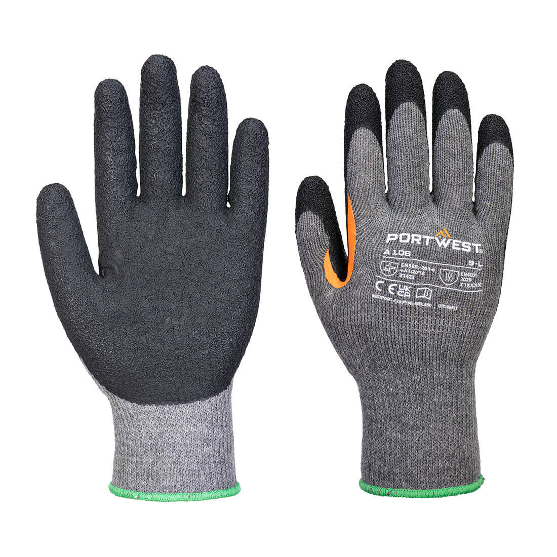 Portwest Grip 10 Latex Reinforced Thumb Glove (Pk 12)- Style A106