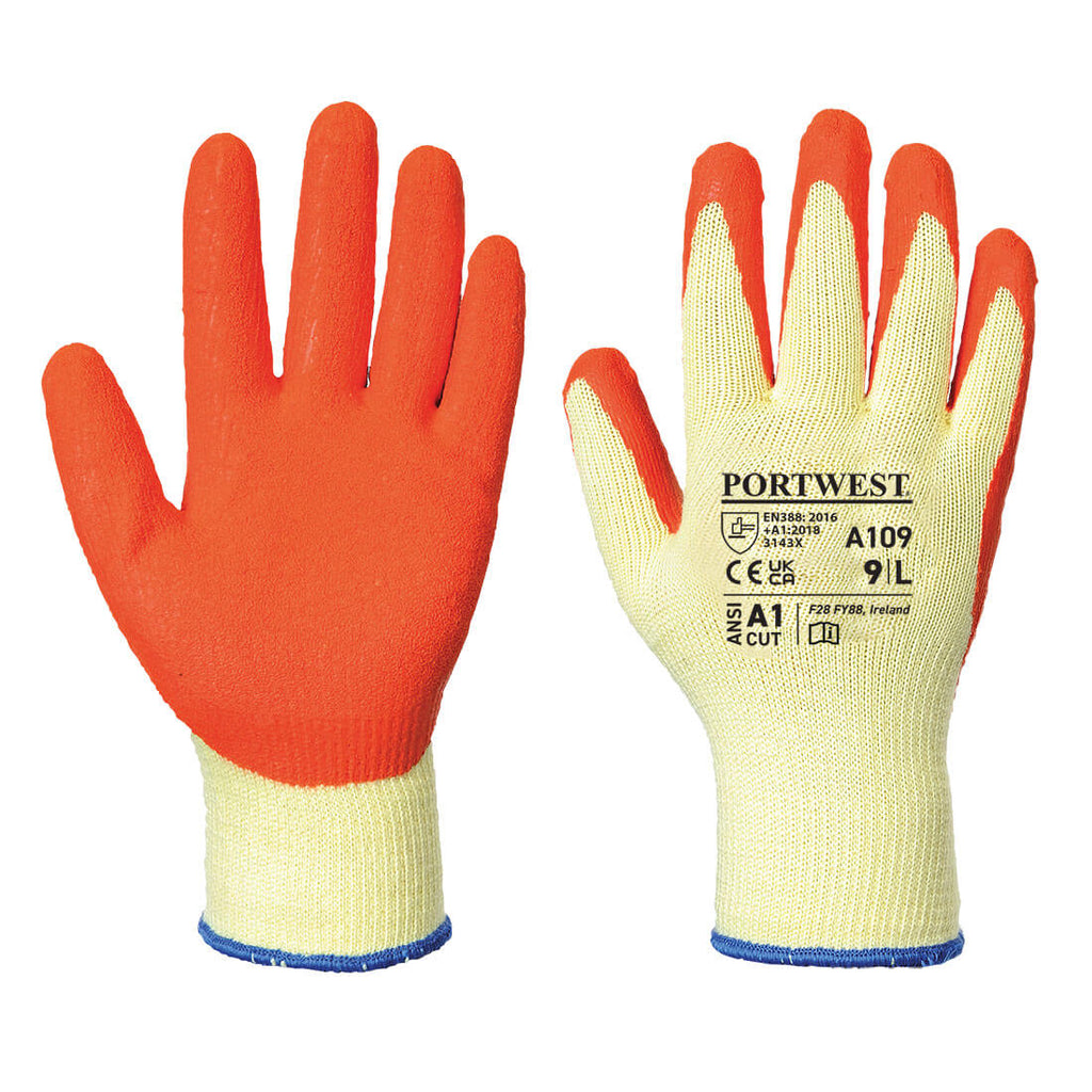 Portwest Grip 10 Latex Crinkle Retail Glove- Style A109