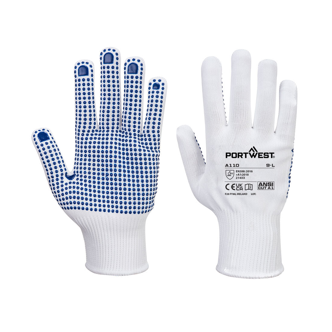 Portwest Grip  13 PVC Dotted Glove- Style A110