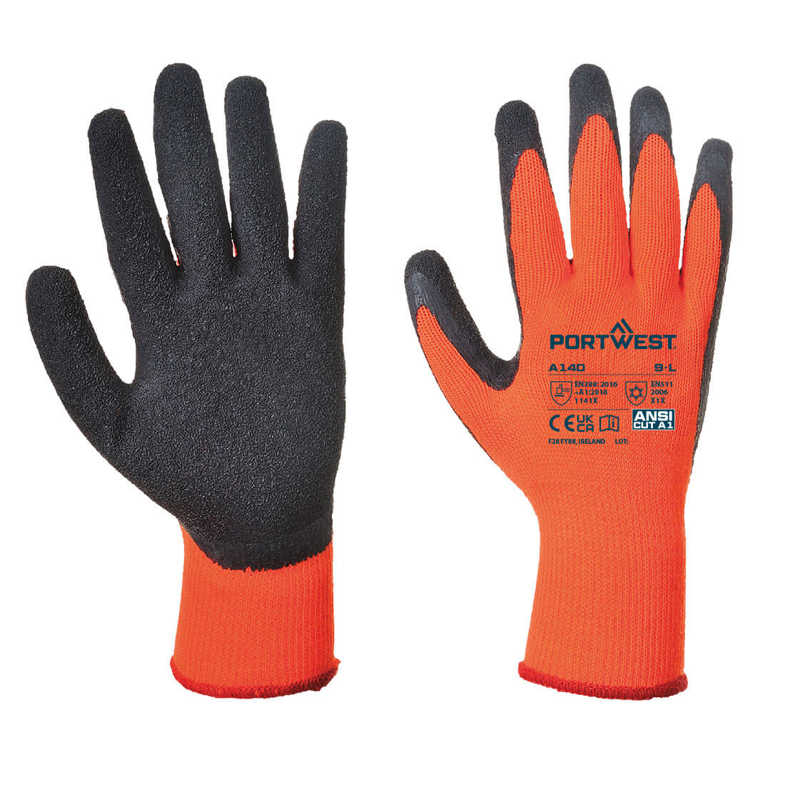 Portwest Cold 10 Latex Crinkle Glove- Style A140