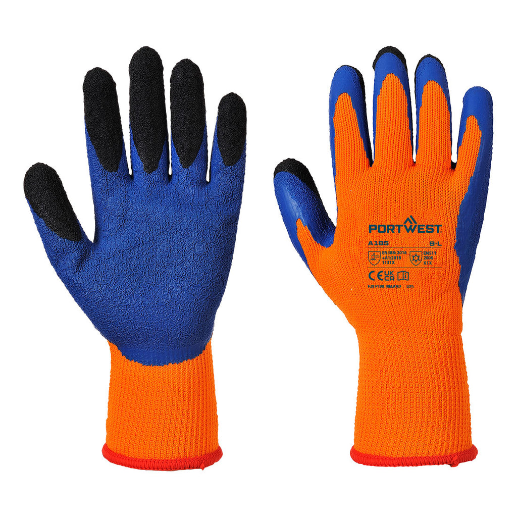 Portwest Cold 7 Latex Crinkle Finger Dipped Glove- Style A185