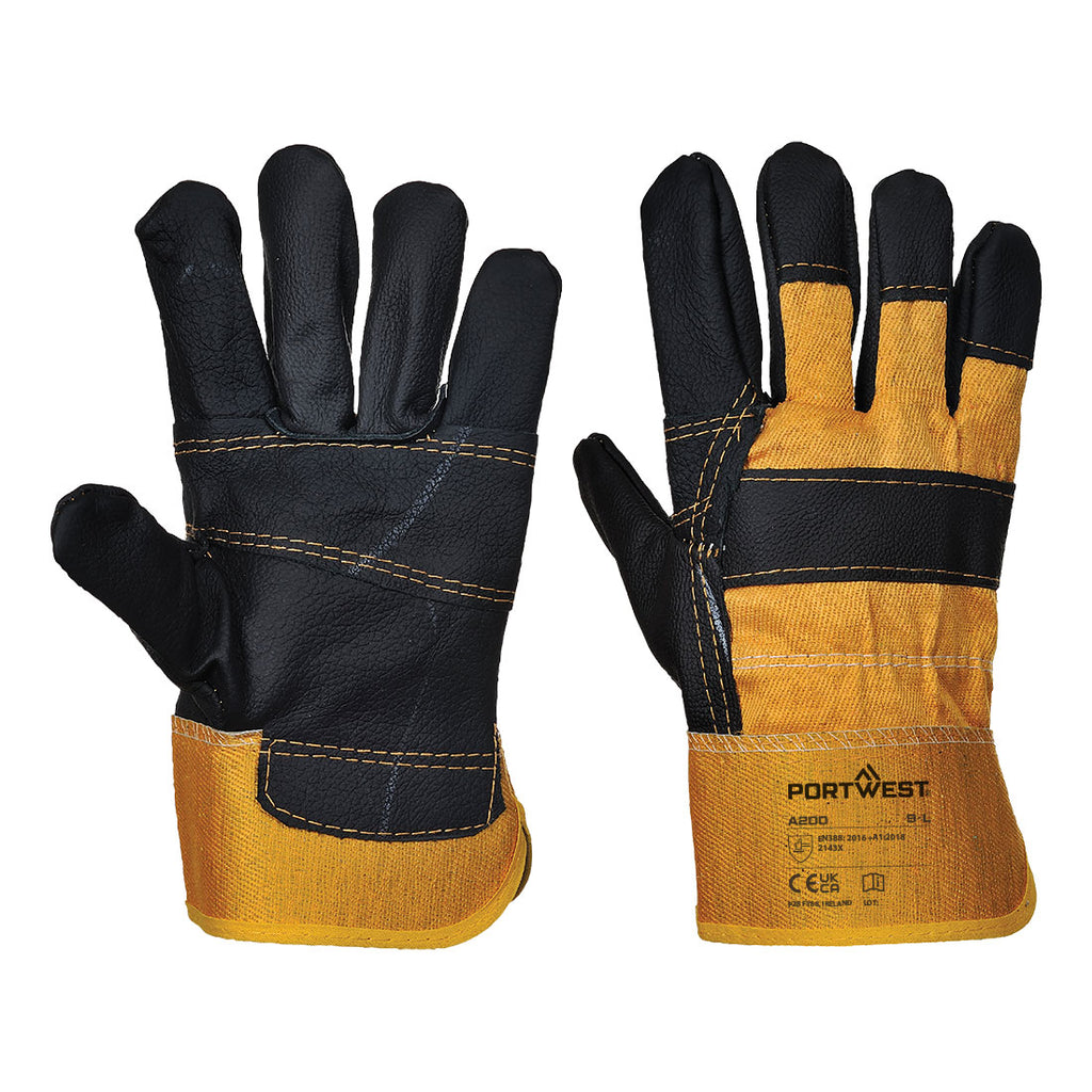 Portwest Leather Rigger 270 Cow Grain Palm Bar Glove- Style A200