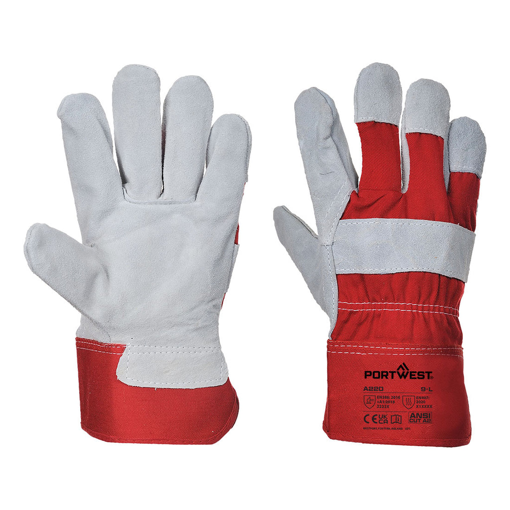 Portwest Leather Rigger 130 Cow Split Glove- Style A220