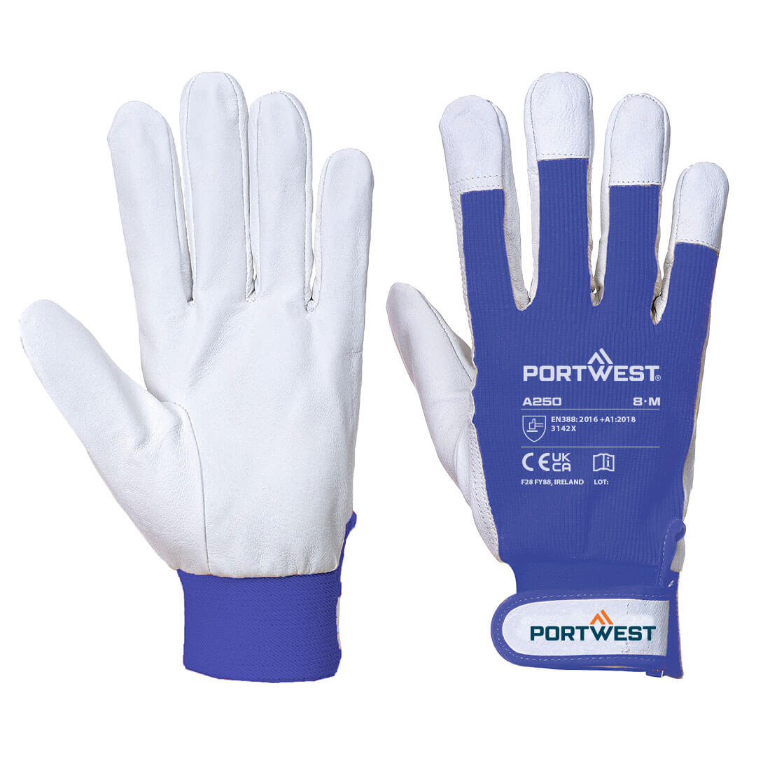 Portwest Leather 110 Grain Palm Mechanical Glove- Style A250