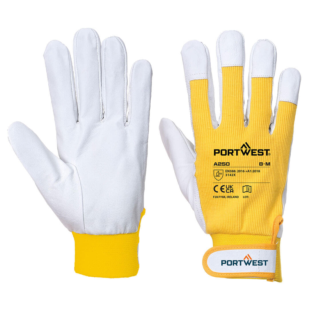Portwest Leather 110 Grain Palm Mechanical Glove- Style A250