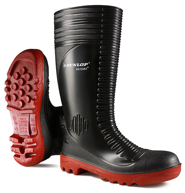 Dunlop Acifort Ribbed Full Safety Wellingtons. (Pair)