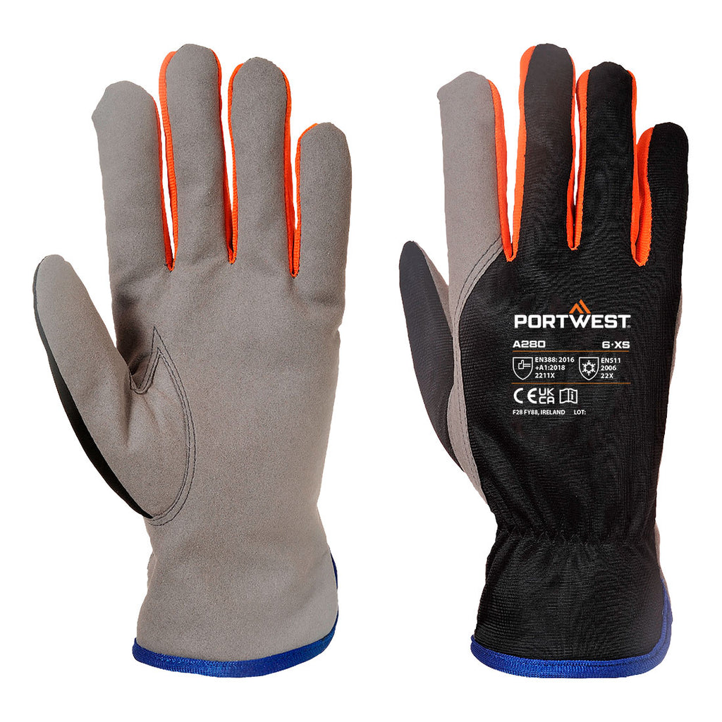 Portwest Cold 240 Synthetic Leather Mechanical Glove- Style A280