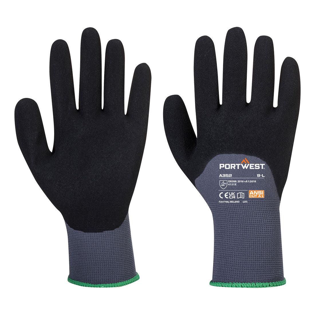 Portwest Grip 15 Nitrile Sandy 3/4 Palm Glove- Style A352