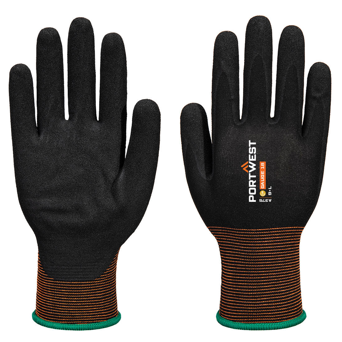 Portwest GP Grip 18 Nitrile Smooth/Sandy Glove- Style A375