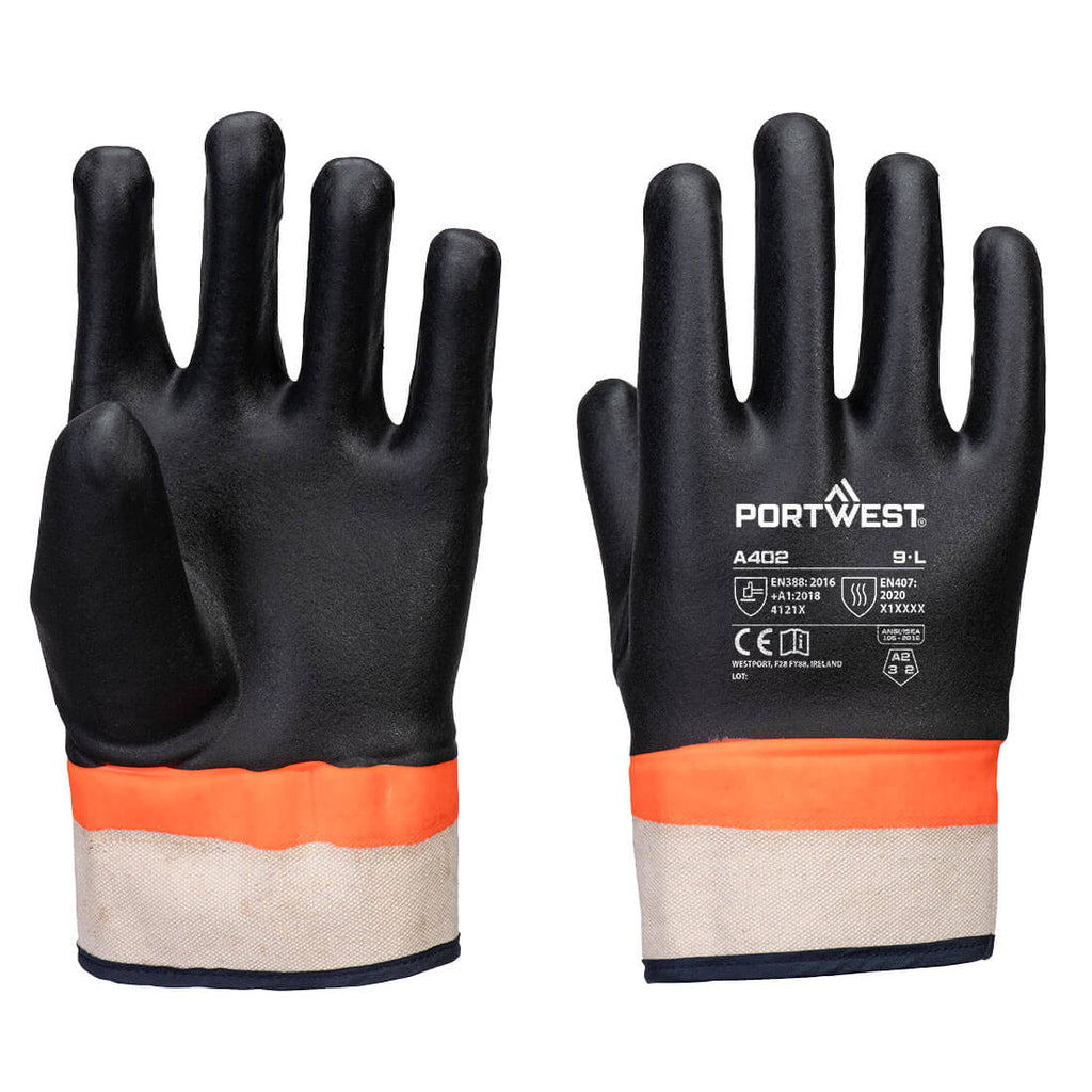 Portwest Grip PVC Sandy Double Dipped Glove 